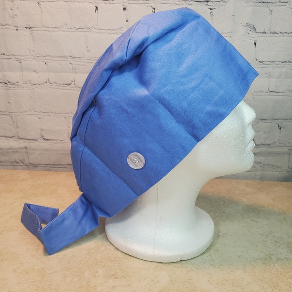 3 Scrub Cap Hat With Buttons - Picture 2 of 6